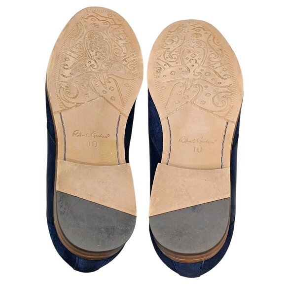 Robert Graham Mens 10 Dress Shoes Metallic Blue Suede Slip On Loafers main image 4
